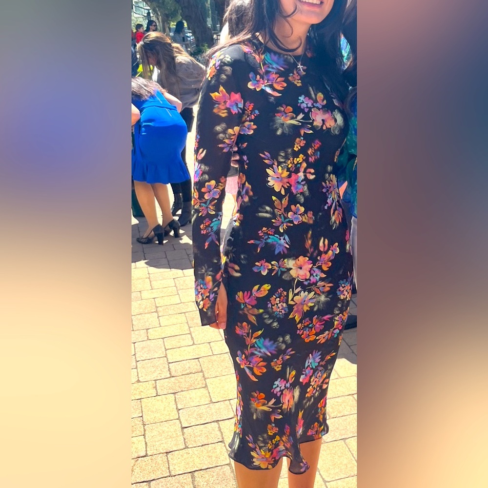 Amanda Uprichard Collier Midi Dress in Mirabella Size S